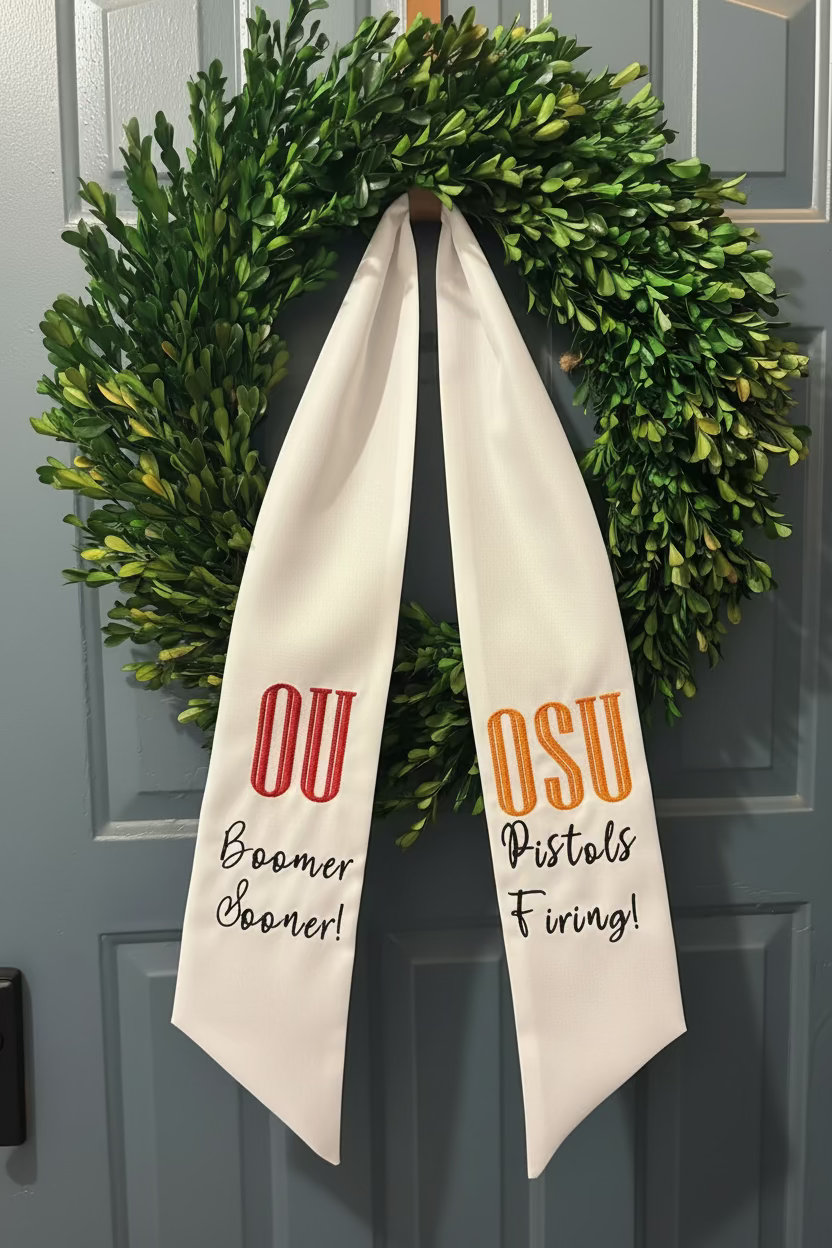 House Divided Wreath Sash - OU/ OSU